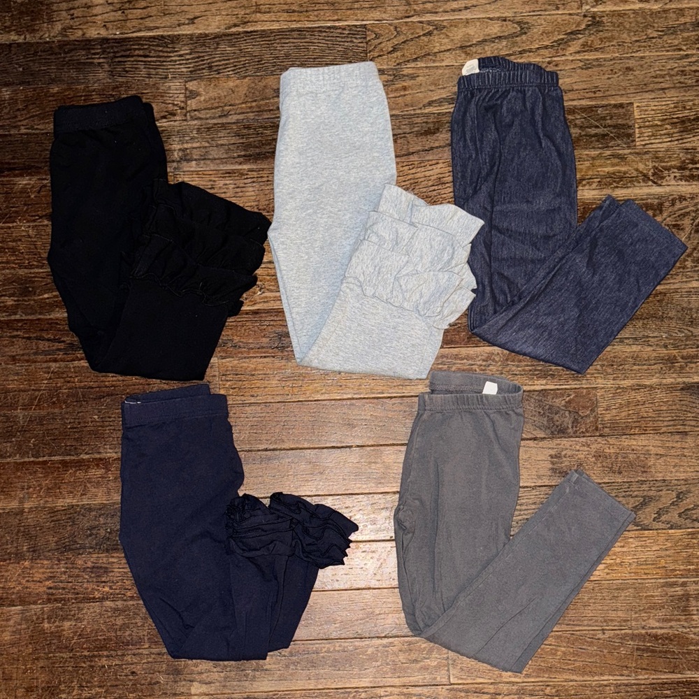 Girls Boutique Ruffled Leggings Bundle NEW! SZ 6 lot of 5